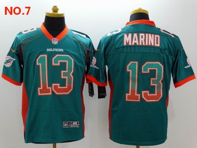 Men's Miami Dolphins 13 Dan Marino Jersey NO.7;